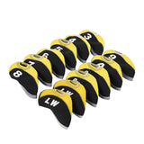 Maxbell Golf Iron Head Covers Set Golf Wedges Headcovers Protector Guard Golfers Yellow