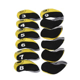 Maxbell Golf Iron Head Covers Set Golf Wedges Headcovers Protector Guard Golfers Yellow