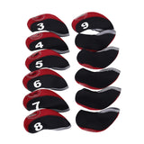 Maxbell Golf Iron Head Covers Set Golf Wedges Headcovers Protector Guard Golfers Red