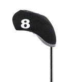 Maxbell Golf Iron Head Covers Set Golf Wedges Headcovers Protector Guard Golfers Black