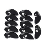 Maxbell Golf Iron Head Covers Set Golf Wedges Headcovers Protector Guard Golfers Black