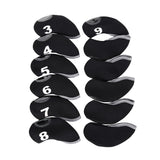 Maxbell Golf Iron Head Covers Set Golf Wedges Headcovers Protector Guard Golfers Black