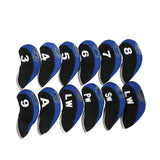 Maxbell Golf Iron Head Covers Set Golf Wedges Headcovers Protector Guard Golfers Blue