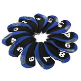 Maxbell Golf Iron Head Covers Set Golf Wedges Headcovers Protector Guard Golfers Blue