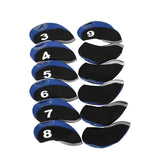 Maxbell Golf Iron Head Covers Set Golf Wedges Headcovers Protector Guard Golfers Blue