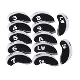 Maxbell Golf Iron Head Covers Set Golf Wedges Headcovers Protector Guard Golfers White