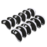 Maxbell Golf Iron Head Covers Set Golf Wedges Headcovers Protector Guard Golfers White