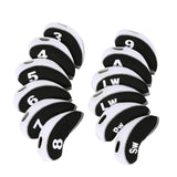 Maxbell Golf Iron Head Covers Set Golf Wedges Headcovers Protector Guard Golfers White