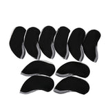 Maxbell 10Pcs Golf Irons Head Cover Set with Transparent View Windows Replacement white black