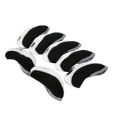 Maxbell 10Pcs Golf Irons Head Cover Set with Transparent View Windows Replacement white black