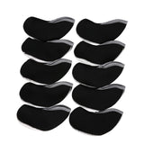 Maxbell 10Pcs Golf Irons Head Cover Set with Transparent View Windows Replacement white black