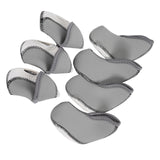 Maxbell 10Pcs Golf Irons Head Cover Set with Transparent View Windows Replacement gray white