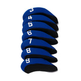 Maxbell 11Pcs Golf Iron Head Covers Neoprene Headcovers Protective Covers Blue Black