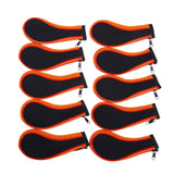 Maxbell 10Pcs Golf Iron Headcover Set Golf Club Head Cover Putter for Outdoor Sports Orange and Black