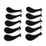 Maxbell 10Pcs Golf Iron Headcover Set Golf Club Head Cover Putter for Outdoor Sports Black and White