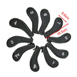 Maxbell 10Pcs Golf Iron Covers Set Golf Club Headcover Sleeve Training Equipment 18.5cmx6.6cm