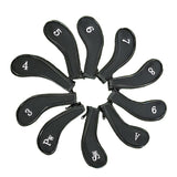 Maxbell 10Pcs Golf Iron Covers Set Golf Club Headcover Sleeve Training Equipment 18.5cmx6.6cm