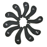 Maxbell 10Pcs Golf Iron Covers Set Golf Club Headcover Sleeve Training Equipment 18.5cmx6.6cm