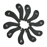 Maxbell 10Pcs Golf Iron Covers Set Golf Club Headcover Sleeve Training Equipment 18.5cmx6.6cm