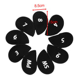 Maxbell 10Pcs Golf Iron Covers Set Golf Club Headcover Sleeve Training Equipment 15cmx8.5cm