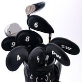 Maxbell 10Pcs Golf Iron Covers Set Golf Club Headcover Sleeve Training Equipment 15cmx8.5cm