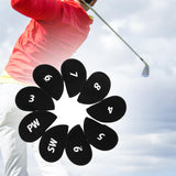 Maxbell 10Pcs Golf Iron Covers Set Golf Club Headcover Sleeve Training Equipment 15cmx8.5cm