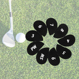 Maxbell 10Pcs Golf Iron Covers Set Golf Club Headcover Sleeve Training Equipment 15cmx8.5cm