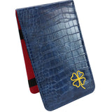 Maxbell PU Golf Scorecard Holder Golf Score Cards Wallet Golfer Yardage Book Covers Blue