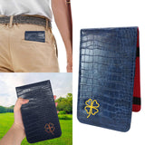 Maxbell PU Golf Scorecard Holder Golf Score Cards Wallet Golfer Yardage Book Covers Blue