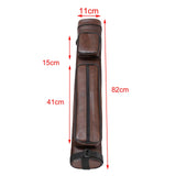 Maxbell Billiard Pool Cue Bag 4 Holes Carrying Case Pouch for Billiard Stick Rod Brown