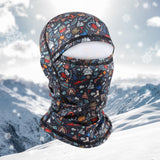 Maxbell Balaclava Hat Bandana Windproof Neck Warmer for Hiking Snowboarding Riding snow and black adult