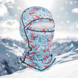 Maxbell Balaclava Hat Bandana Windproof Neck Warmer for Hiking Snowboarding Riding snow and blue adult