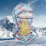 Maxbell Balaclava Hat Bandana Windproof Neck Warmer for Hiking Snowboarding Riding snow and blue adult