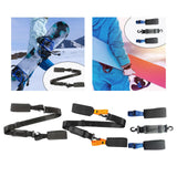 Maxbell Ski Carry Strap Belt Tool Anti Scratches Equipments for Families Black