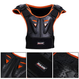 Maxbell Kids Body Armored Vest Chest Spine Protect Bike Sports Protective Gear Kids Orange L