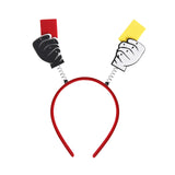 Maxbell Football Party Hair Hoop Headpiece Hairband Soccer Headband Hair Accessory Red Yellow