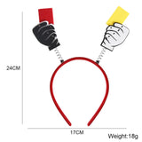 Maxbell Football Party Hair Hoop Headpiece Hairband Soccer Headband Hair Accessory Red Yellow