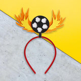 Maxbell Football Party Hair Hoop Headpiece Hairband Soccer Headband Hair Accessory Flame