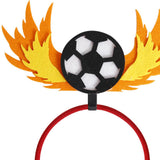 Maxbell Football Party Hair Hoop Headpiece Hairband Soccer Headband Hair Accessory Flame