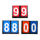 Maxbell 2 Digit Score Keeper Flips up Tabletop Scoreboard for Basketball Ball Red