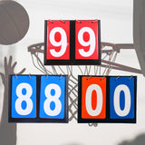 Maxbell 2 Digit Score Keeper Flips up Tabletop Scoreboard for Basketball Ball Red