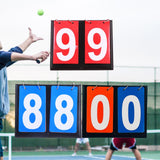 Maxbell 2 Digit Score Keeper Flips up Tabletop Scoreboard for Basketball Ball Red