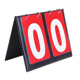 Maxbell 2 Digit Score Keeper Flips up Tabletop Scoreboard for Basketball Ball Red