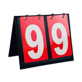 Maxbell 2 Digit Score Keeper Flips up Tabletop Scoreboard for Basketball Ball Red