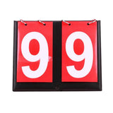 Maxbell 2 Digit Score Keeper Flips up Tabletop Scoreboard for Basketball Ball Red