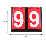 Maxbell 2 Digit Score Keeper Flips up Tabletop Scoreboard for Basketball Ball Red