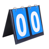 Maxbell 2 Digit Score Keeper Flips up Tabletop Scoreboard for Basketball Ball Blue