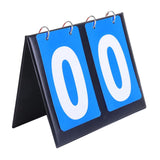 Maxbell 2 Digit Score Keeper Flips up Tabletop Scoreboard for Basketball Ball Blue