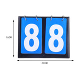 Maxbell 2 Digit Score Keeper Flips up Tabletop Scoreboard for Basketball Ball Blue