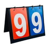 Maxbell 2 Digit Score Keeper Flips up Tabletop Scoreboard for Basketball Ball Red Blue